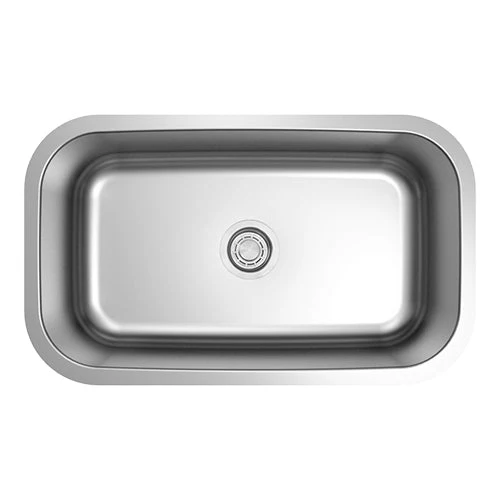 18g Standard Radius 30×18 Single Bowl Undermount Stainless Steel Kitchen Sink - Rcy 3d