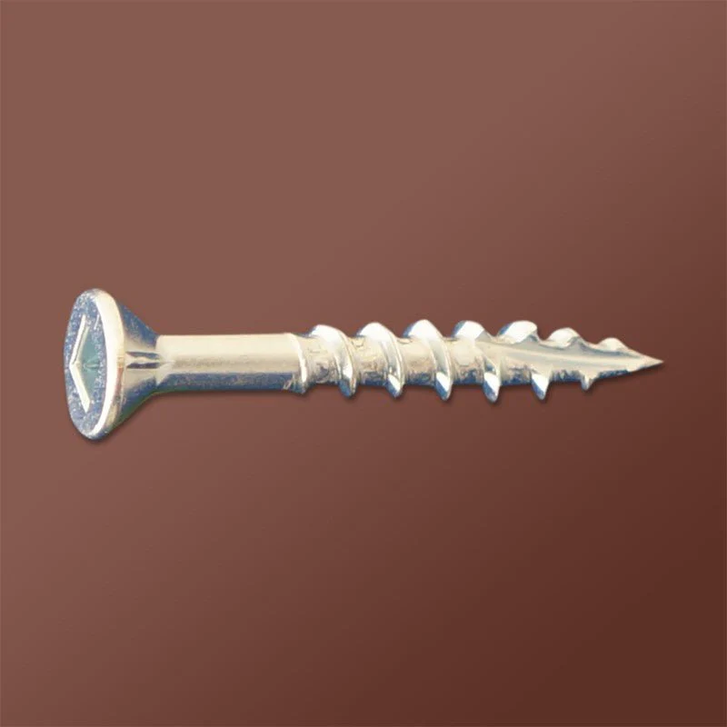 DAGGER-LOK WOOD SCREWS- SQUARE FLAT WITH NIBS COARSE TYPE 17 (ZINC) - Rcy 3d