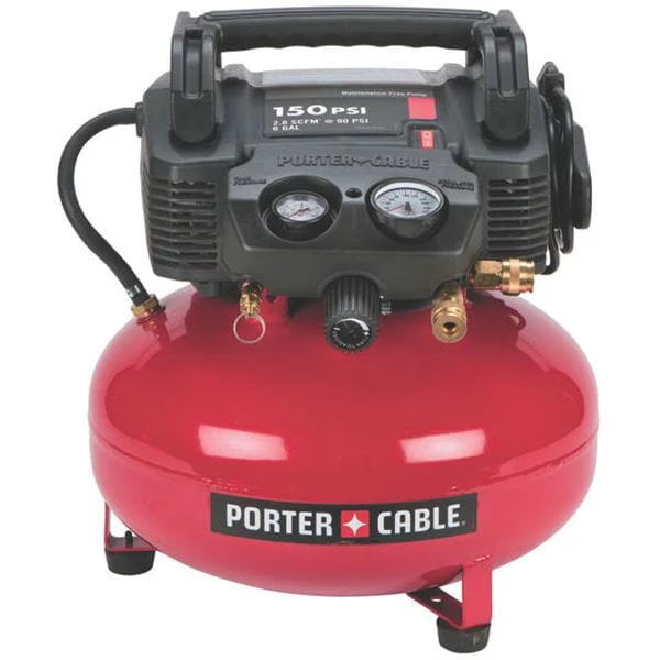 6 Gallon Oil-Free Pancake Air Compressor - 4/5 HP - 150 PSI - Rcy 3d