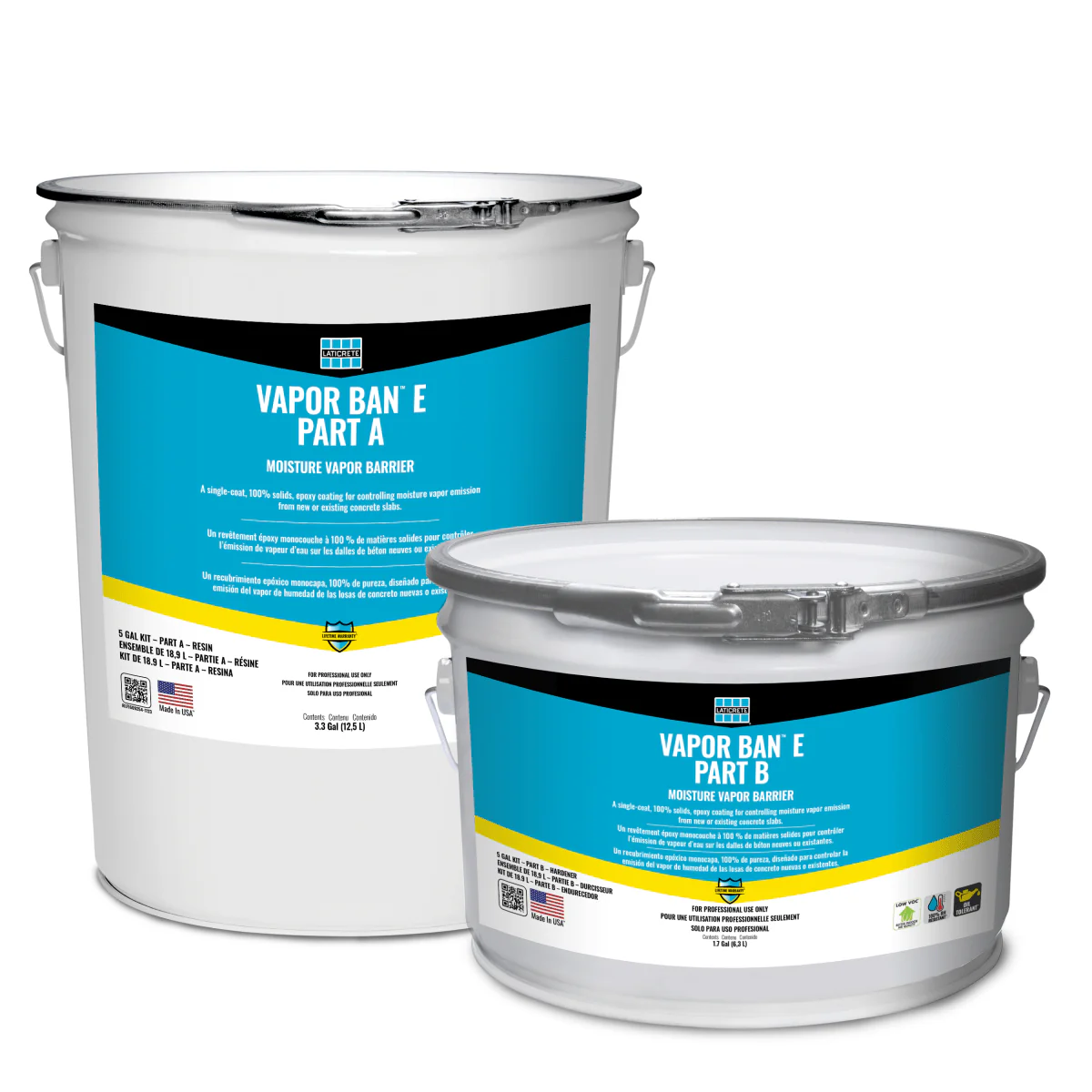 Vapor Ban E 5 Gallon Kit (Resin 3.3 Gallon Part A + Hardener 1.7 Gallon Part B) - Rcy 3d