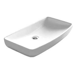 Dakota Sinks DSE-VCV05W Signature Elements Series 29 1/2 Inch Vitreous China Single Bowl Rectangle Bathroom Vessel Sink, White - Rcy 3d