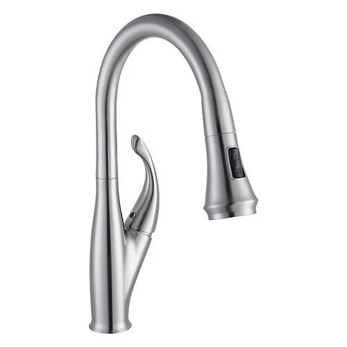 Dakota Sinks Signature 16 1/2 Inch Single Hole Pull-Down Kitchen Faucet - Rcy 3d