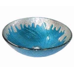 Dakota Sinks DSE-TGV03 Signature Elements Series 16 1/2 Inch Tempered Glass Single Bowl Bathroom Vessel Sink - Rcy 3d