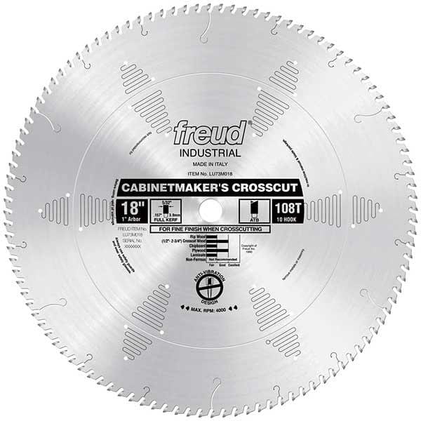 LU73M018 Industrial Cabinetmaker's Crosscut Wood Blade, 18