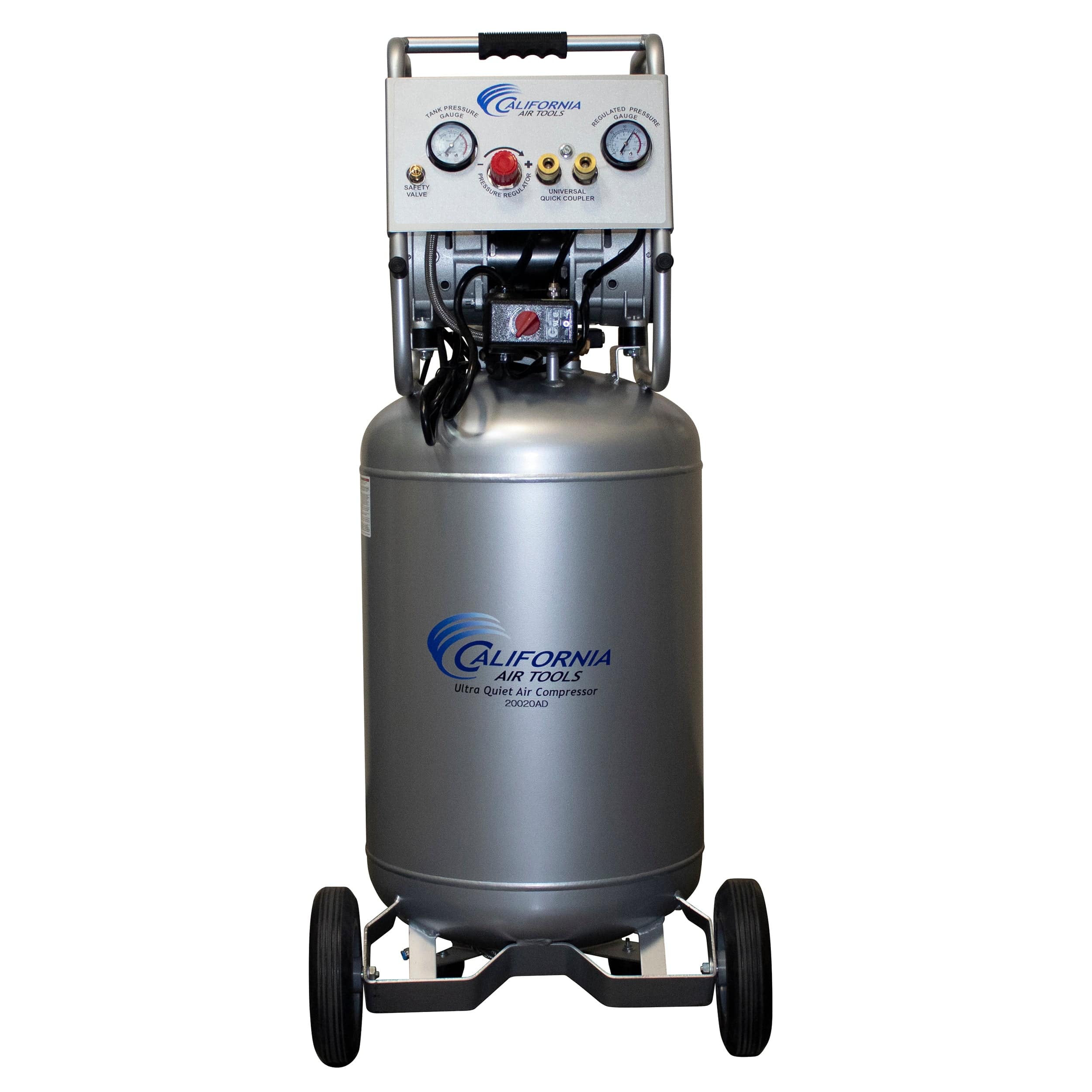 2HP 20 Gallon Oil-Free Steel Tank Air Compressor with Auto Drain Valve - Rcy 3d
