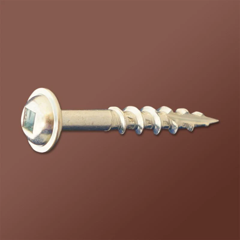 DAGGER-LOK WOOD SCREWS- SQUARE ROUND WASHER COARSE TYPE 17 (Zinc) - Rcy 3d