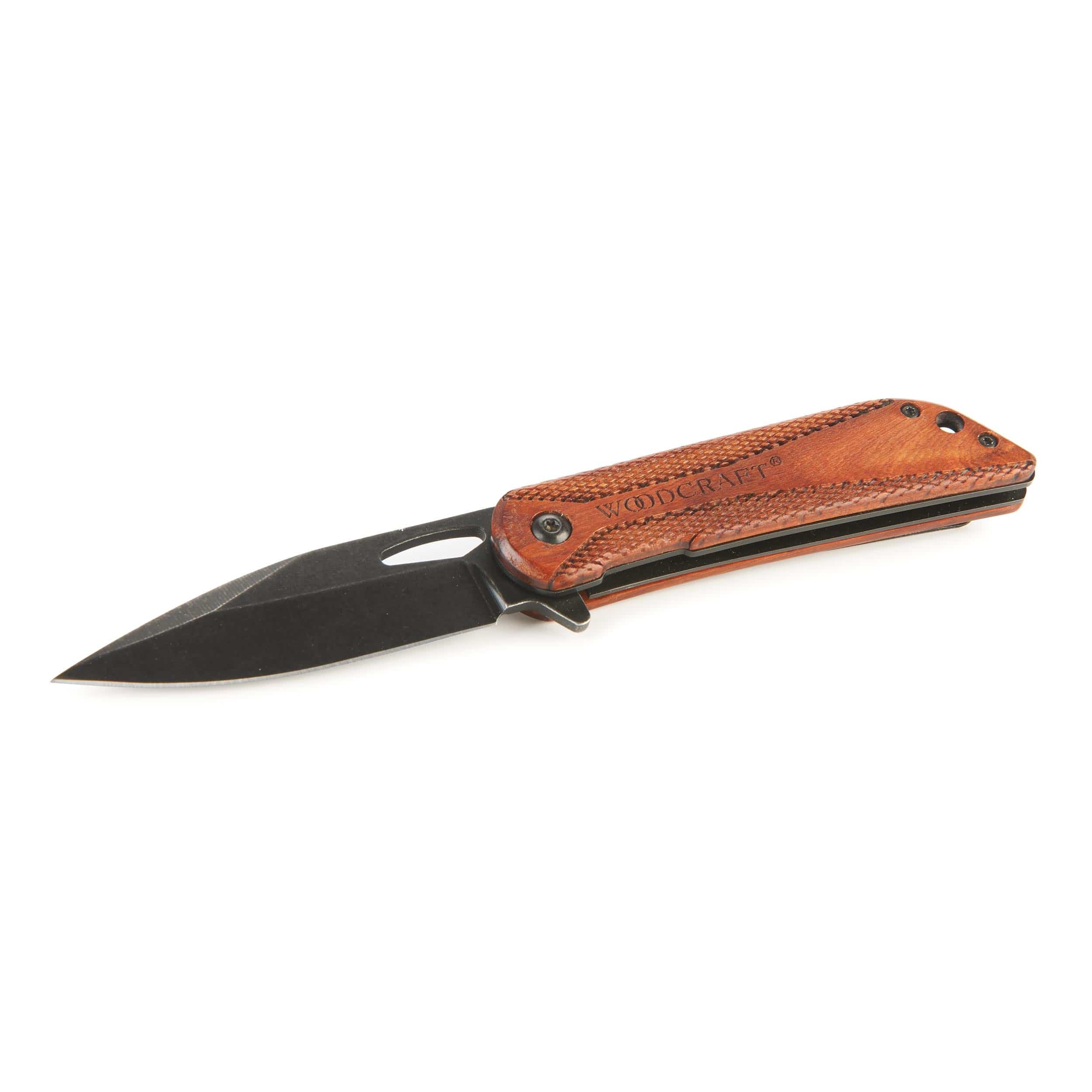 2023 Edition Woodcraft Drop Point Swift Assist Opening Pocket Knife - 3
