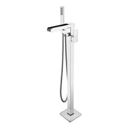 Dakota Sinks DSF-00BTF05BN Signature 11 1/4 Inch Floor Mounted Bathtub Filler - Rcy 3d