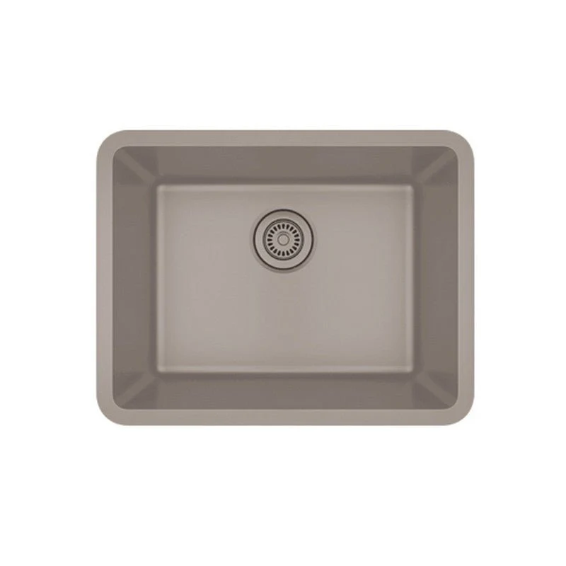 Dakota Sinks GSE-QC2318-BE Builders Elements Series 23 Inch Quartz Composite Single Bowl Undermount Kitchen Sink - Rcy 3d