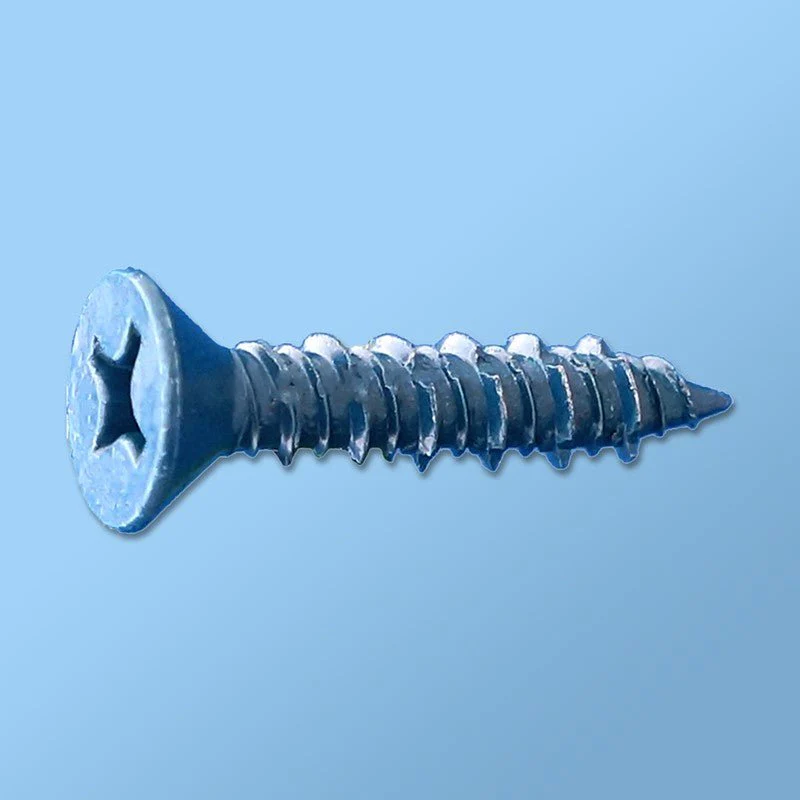 DAGGER-CON CONCRETE SCREWS - PHILLIPS FLAT (BLUE DAGGER-GUARD COATING) - #2 Phillips - Rcy 3d