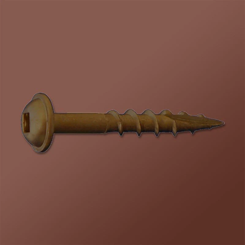 DAGGER-LOK WOOD SCREWS- SQUARE ROUND WASHER COARSE TYPE 17 (LUBRICIZED) - Rcy 3d