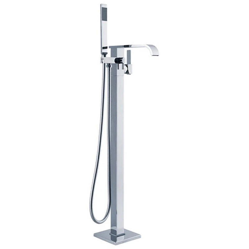 Dakota Sinks DSF-00BTF03CR Signature 41 Inch Floor Mounted Bathtub Filler - Rcy 3d