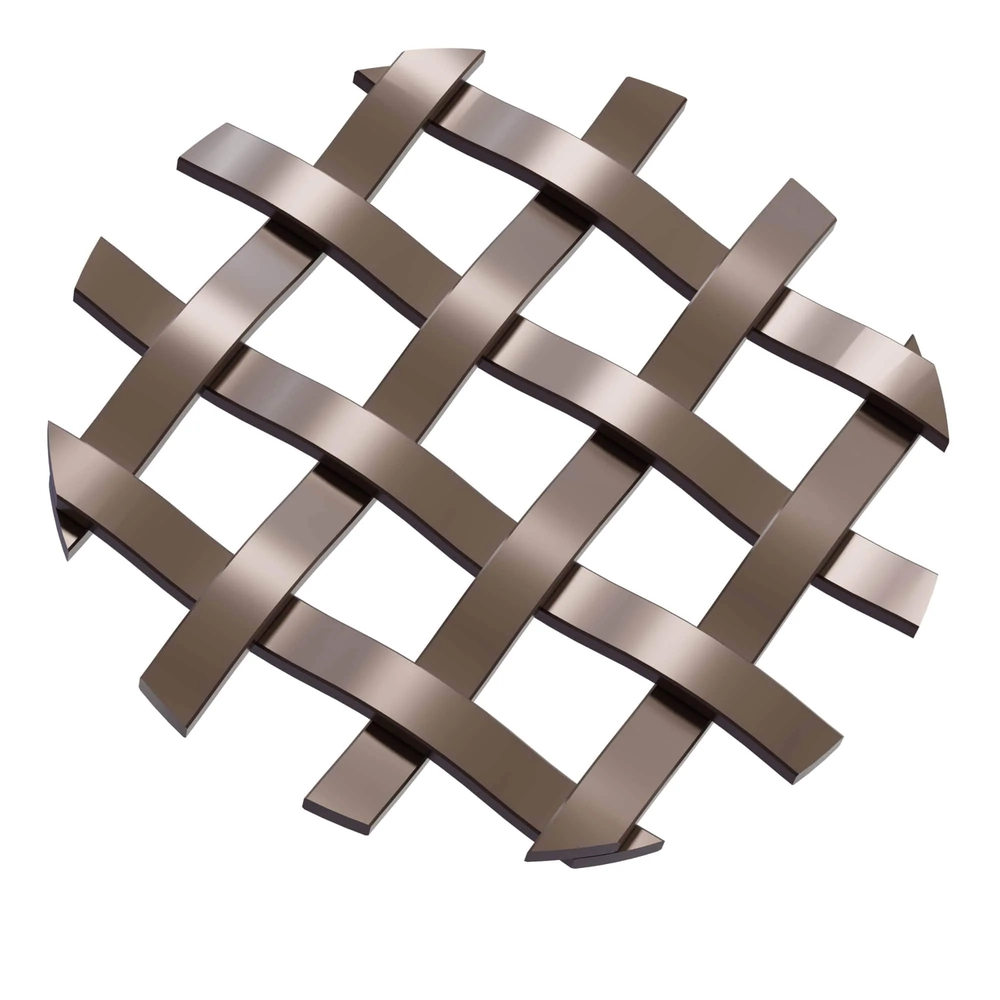 .375'' Single Flat Diamond Decorative Grille - Antique Brass, 18''W x 48''L Sheet - Rcy 3d