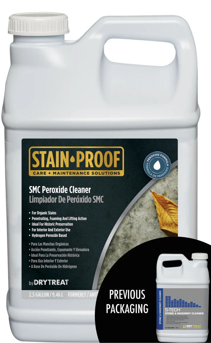 Stain Proof SMC Peroxide Cleaner formerly Dry Treat S-Tech Stone & Masonry Cleaner - Rcy 3d