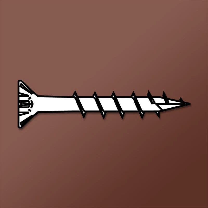 DAGGER-LOK WOOD SCREWS- SQUARE PHILLIPS FLAT WITH NIBS COARSE TYPE 17 (ZINC) - Rcy 3d