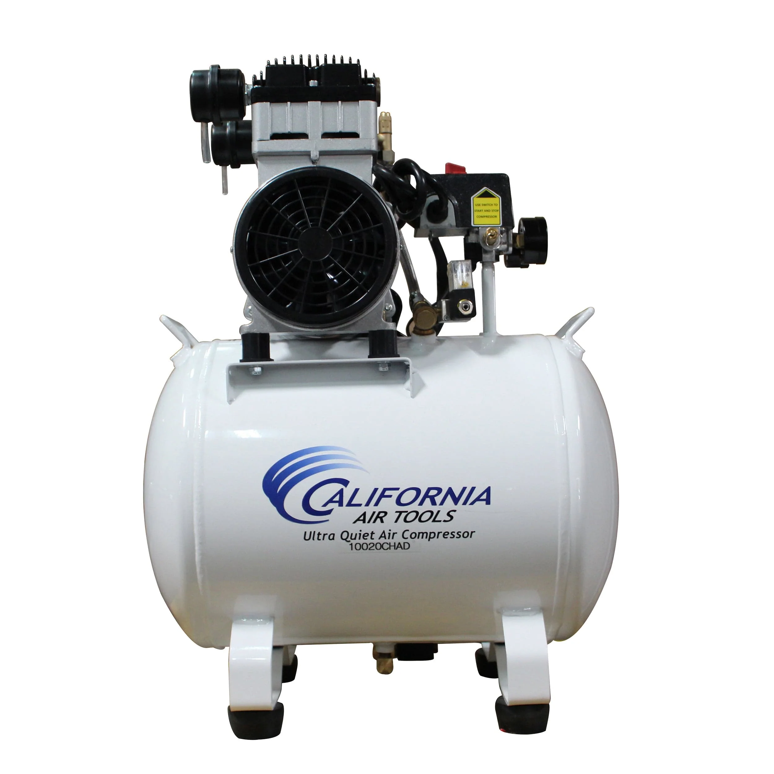 2HP 220V 10 Gallon Oil-Free Steel Tank Air Compressor with Auto Drain Valve - Rcy 3d