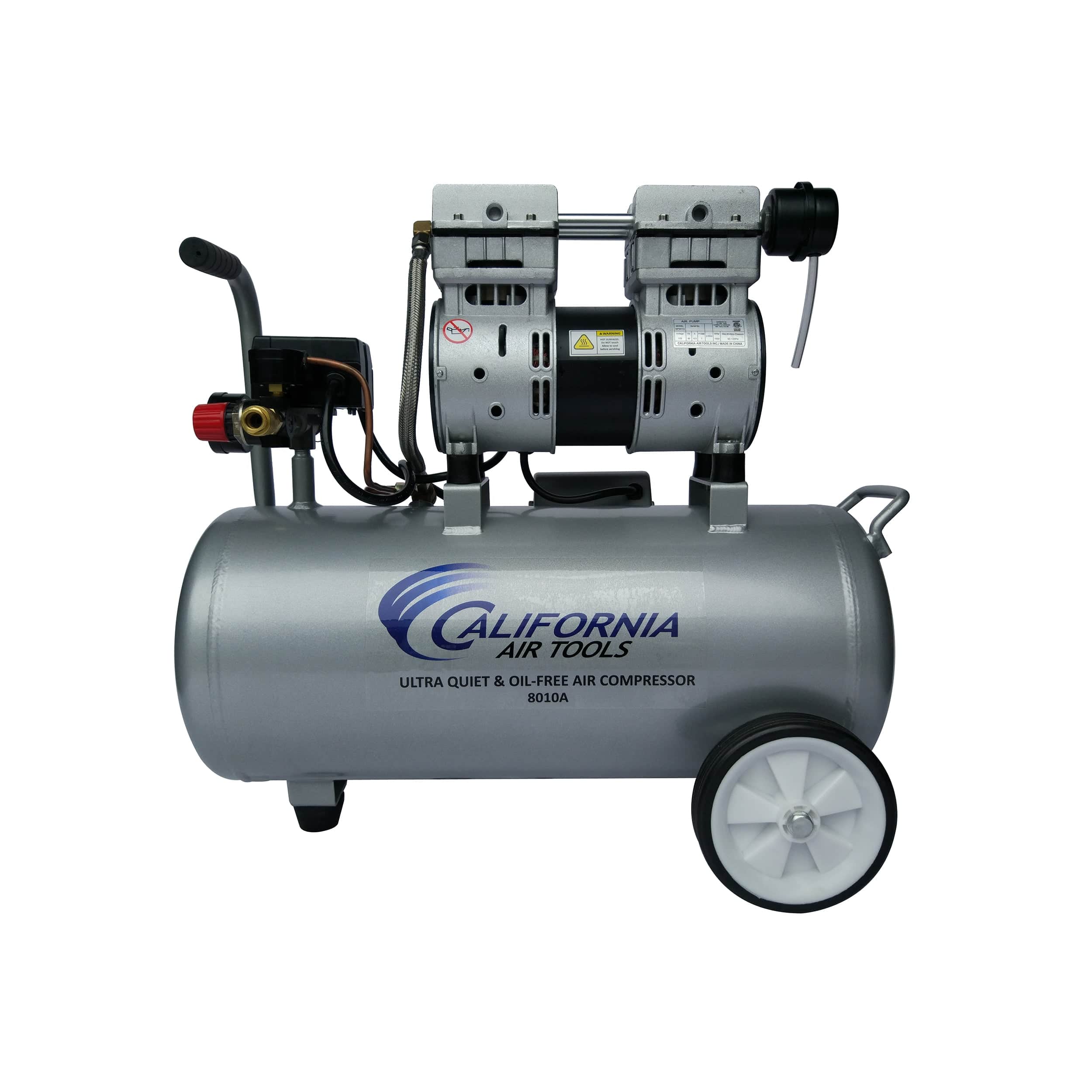 1HP 8 Gallon Oil-Free Aluminum Tank Air Compressor - Rcy 3d