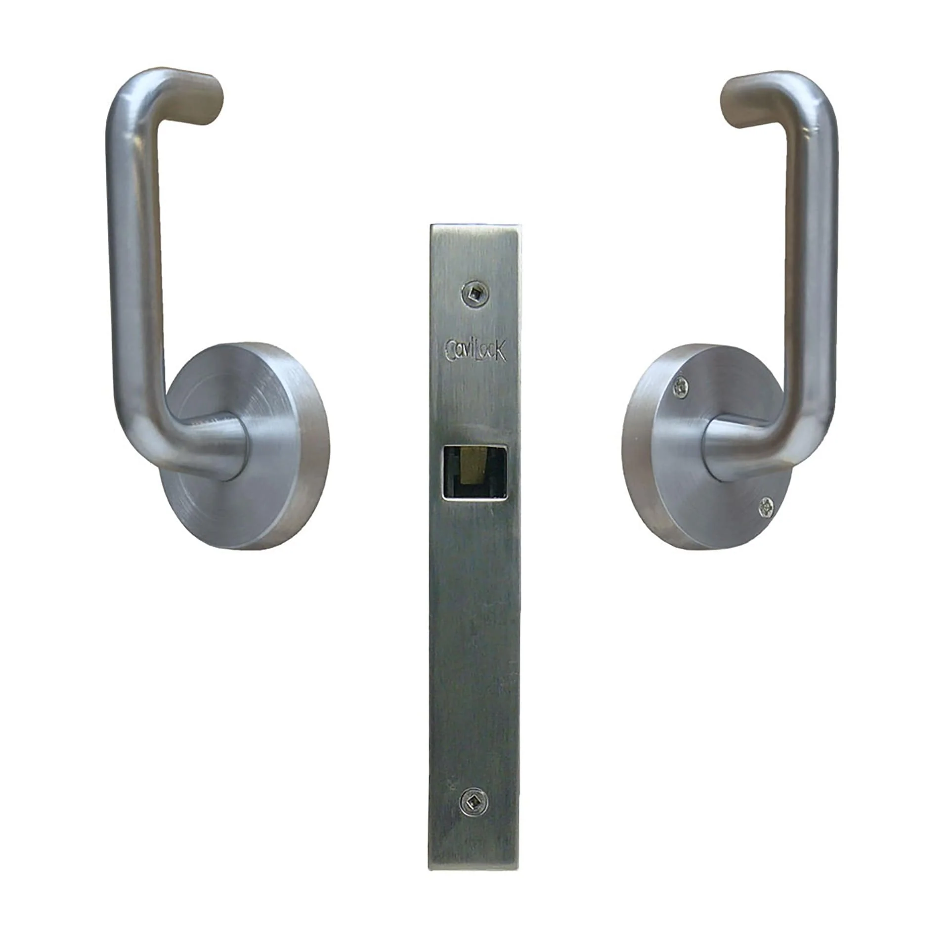 CL100 Cavity Sliders Pocket Door Lever Satin Chromefor 1-3/8