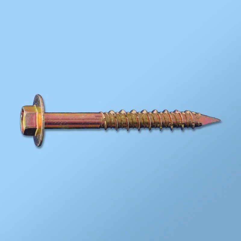 DAGGER-CON CONCRETE SCREWS - HEX FLANGE QUICK-CON (YELLOW ZINC) - Rcy 3d