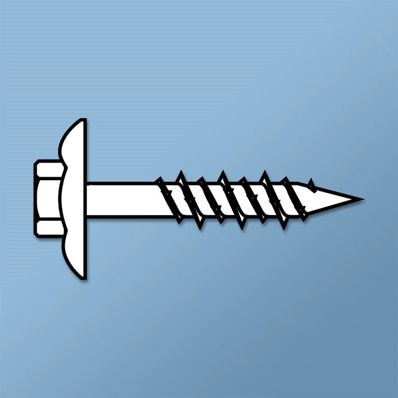 DAGGER-CON CONCRETE SCREWS - HEX FLANGE QUICK-CON (YELLOW ZINC) - Rcy 3d