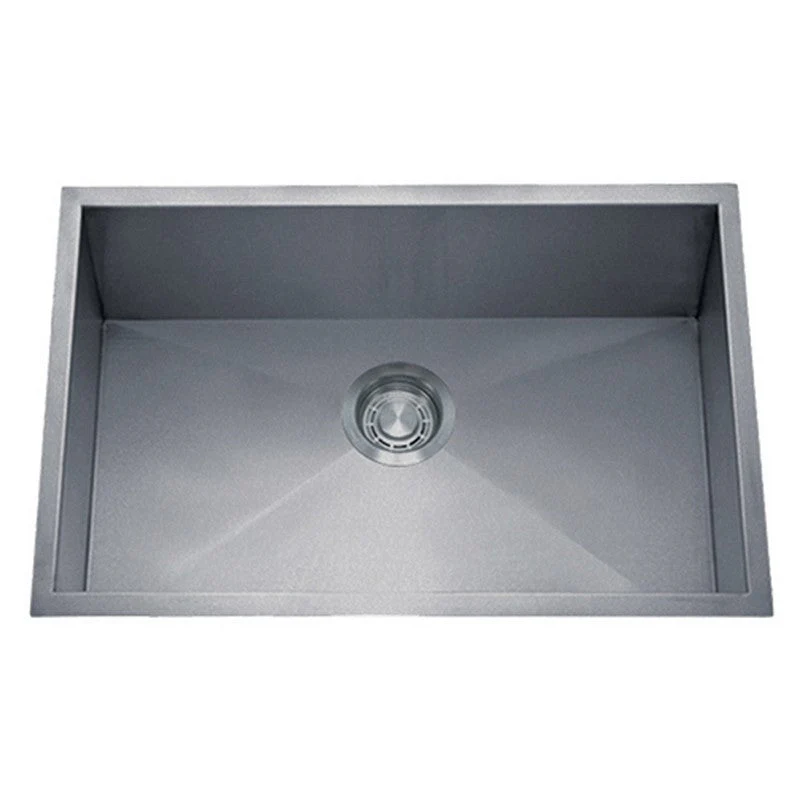 Dakota Sinks DSZ-2718 Signature Z-Series 27 Inch Zero Radius Single Bowl Undermount Stainless Steel Kitchen Sink with Bottom Grid - Rcy 3d