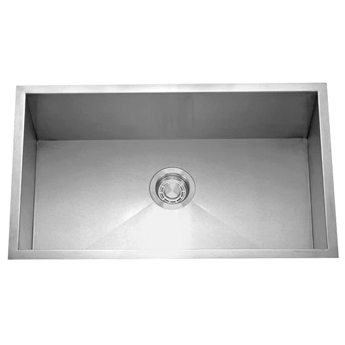 18g Zero Radius 30×18 Single Bowl Undermount Stainless Steel Kitchen Sink - Rcy 3d