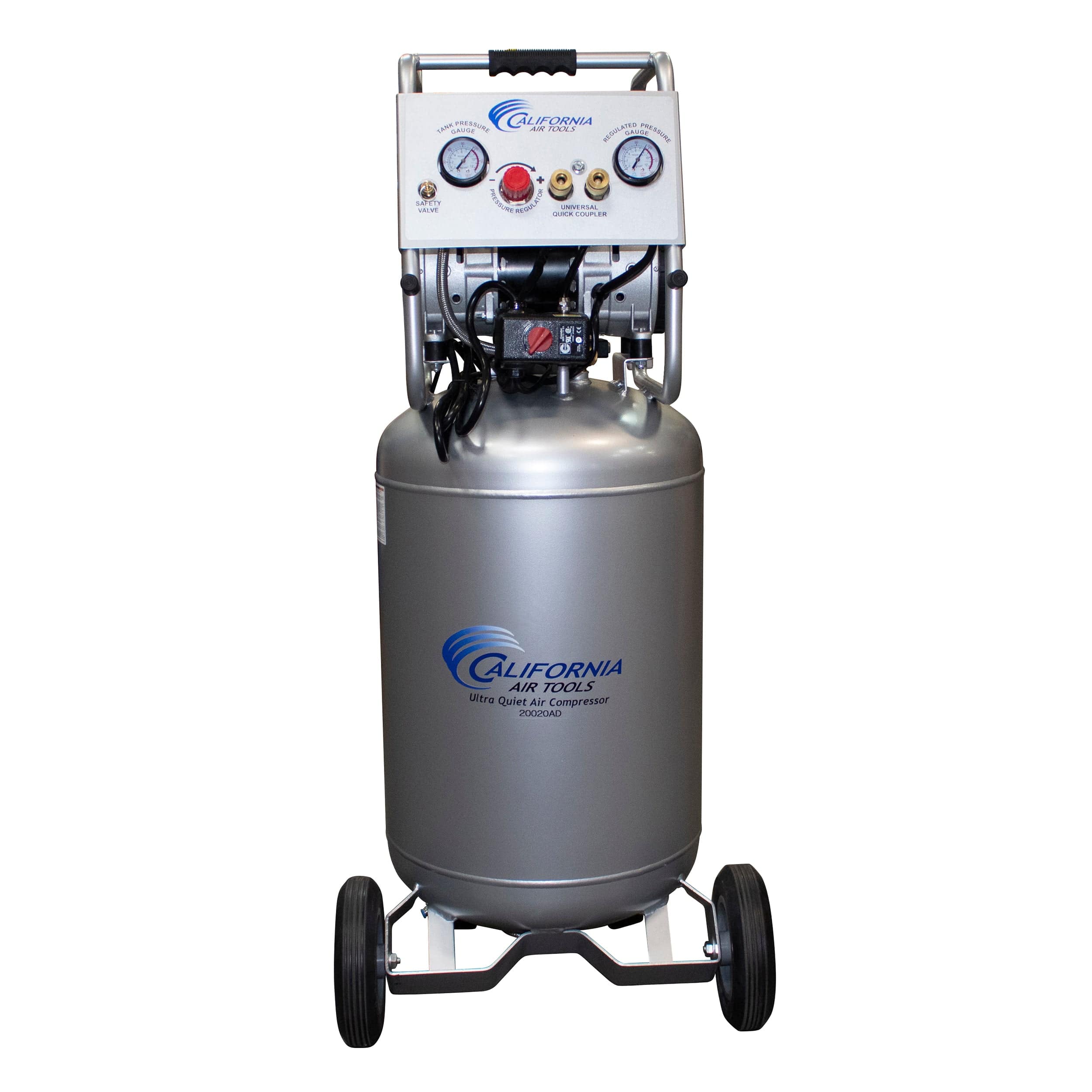 2HP 220V 20 Gallon Oil-Free Steel Tank Air Compressor with Auto Drain Valve - Rcy 3d