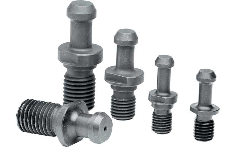 GS-366-034: Standard Pull Stud (Retention Knob) For V-Flange Tooling, CAT40 Taper, 5/8-11 Thread, 45° Angle - Rcy 3d