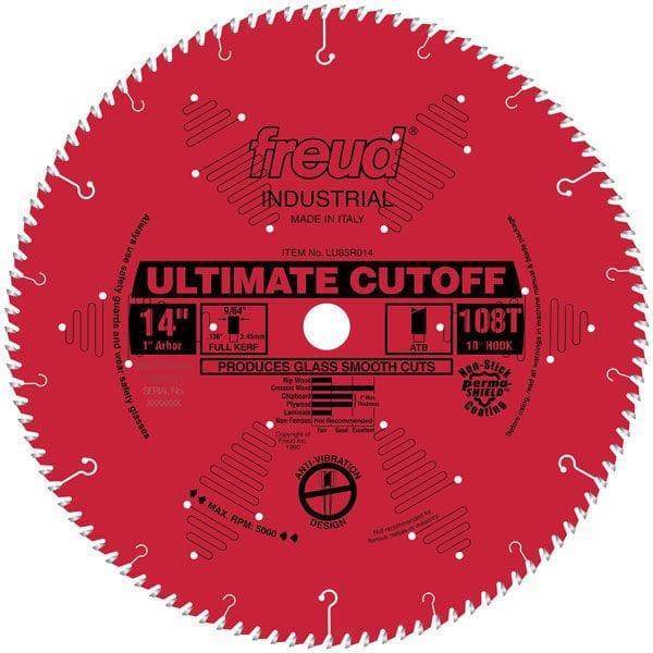 LU85R014 Industrial Ultimate Cut-Off Blade with Red Perma-Shield, 14