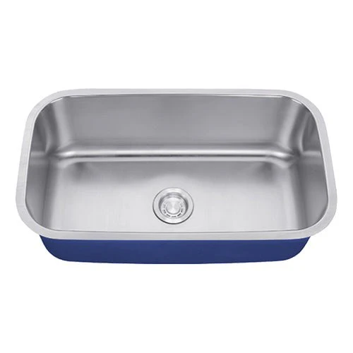 Dakota Signature Standard Radius 16g Single Bowl 27″x18″ w/ grid - Rcy 3d