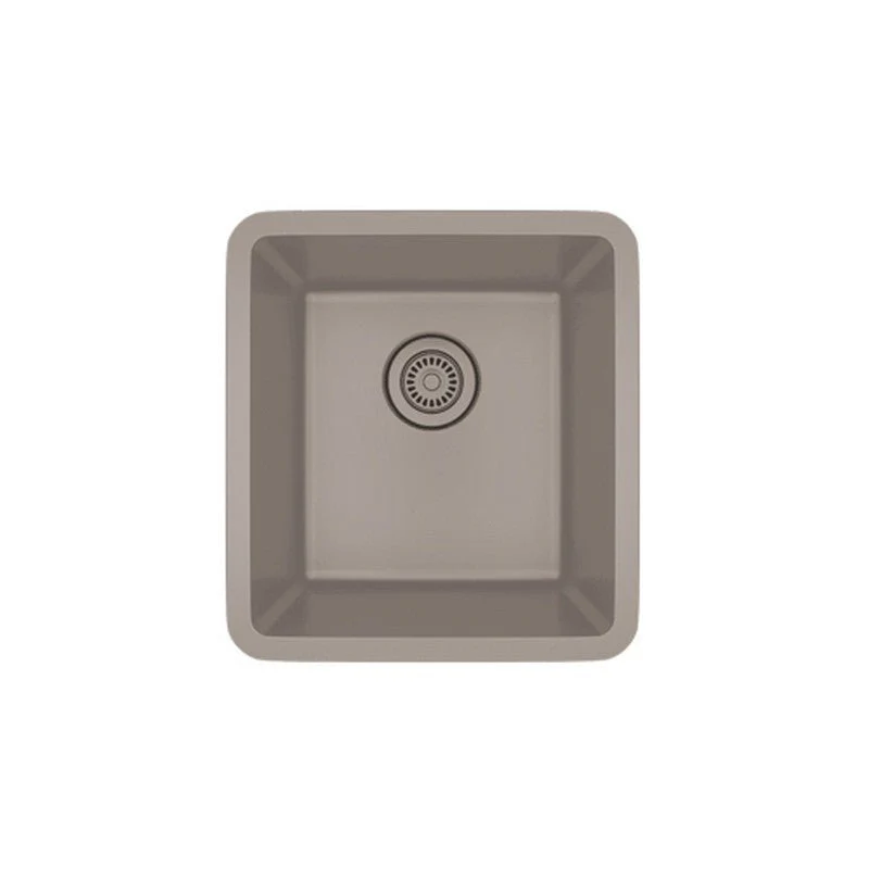 Dakota Sinks GSE-QC1618-BE Builders Elements Series 16 1/2 Inch Quartz Composite Single Bowl Undermount Bar Sink - Rcy 3d