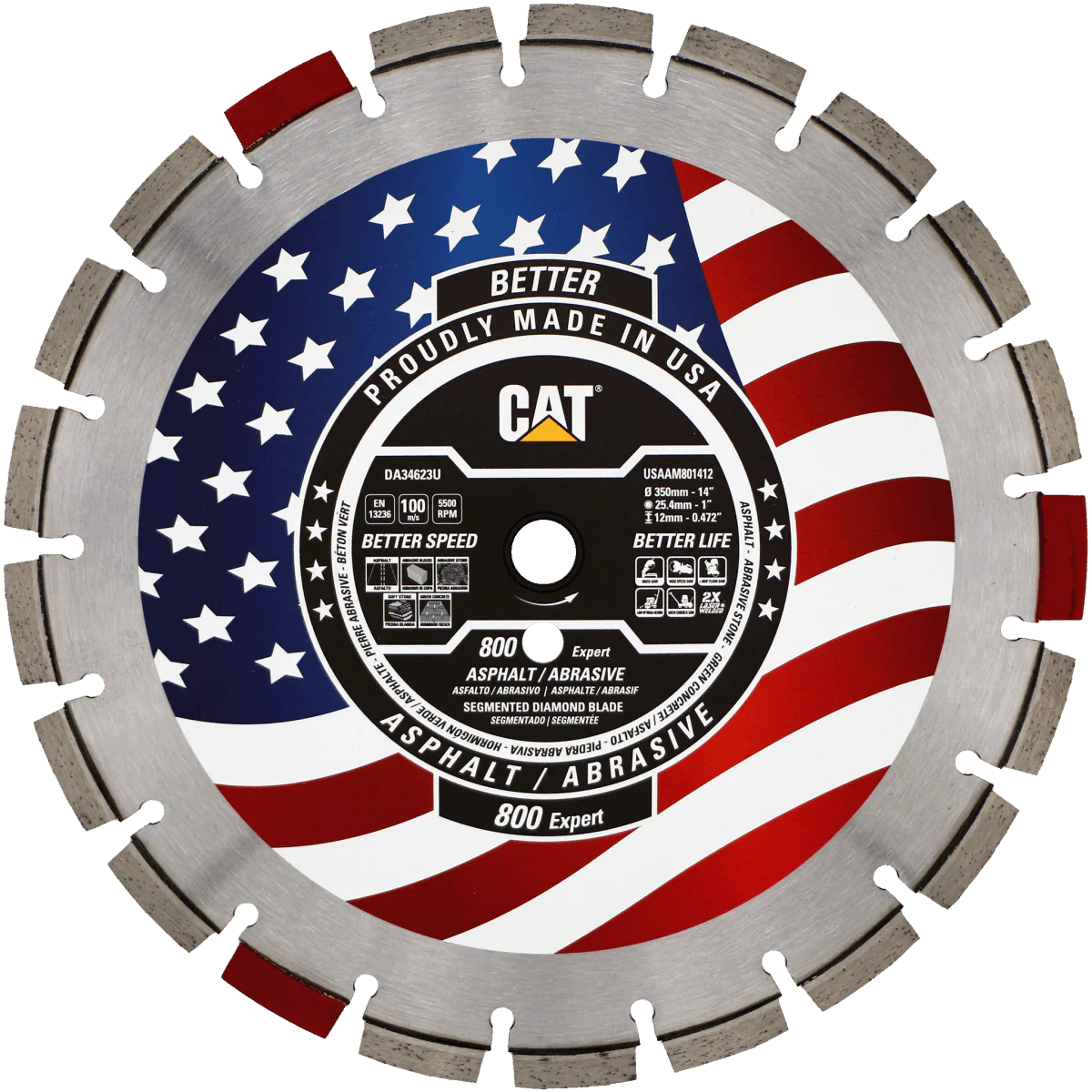 Caterpillar 800 Expert Diamond Blades for Abrasive Materials - Rcy 3d