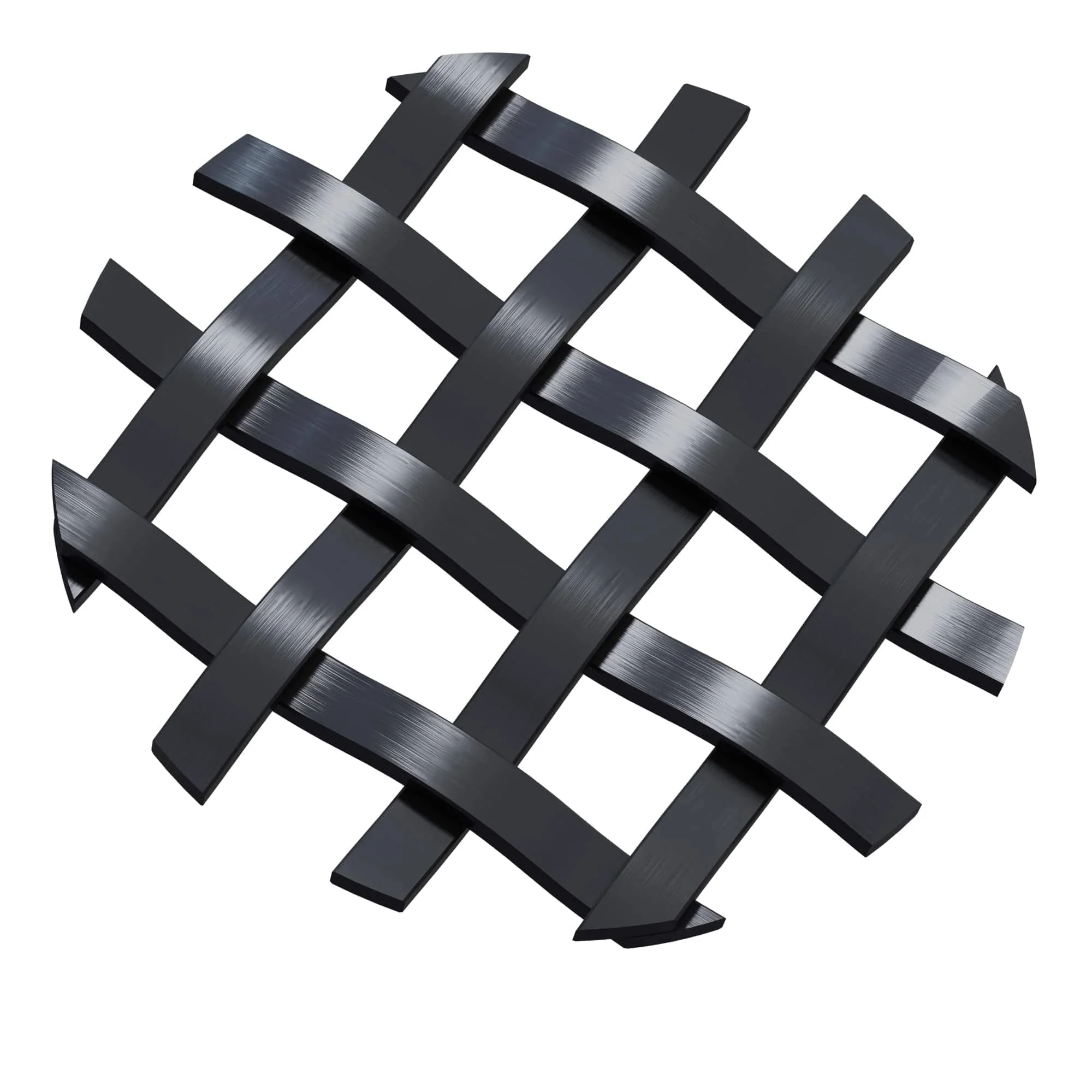 .375'' Single Flat Diamond Decorative Grille - Flat Black, 36''W x 48''L Sheet - Rcy 3d