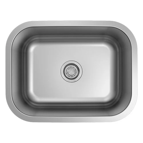 18g Standard Radius 23×18 Single Bowl Undermount Stainless Steel Kitchen Sink - Rcy 3d