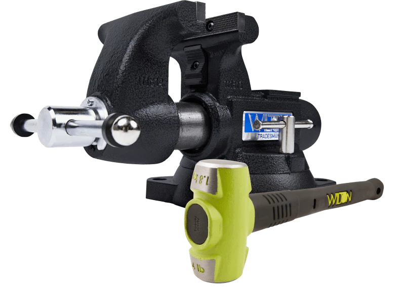 SE Tradesman 1755 Bench Vise and B.A.S.H 20416 Sledge Hammer - Rcy 3d