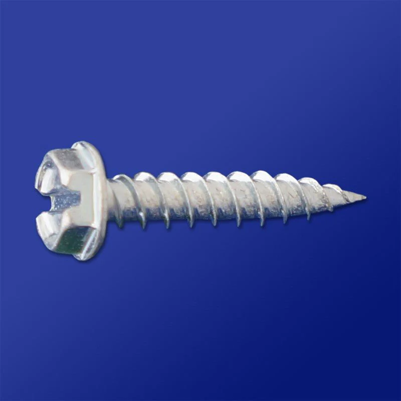 DAGGERZ NEEDLE POINT SCREWS - SLOTTED HEX WASHER HEAD (Zinc) - Rcy 3d