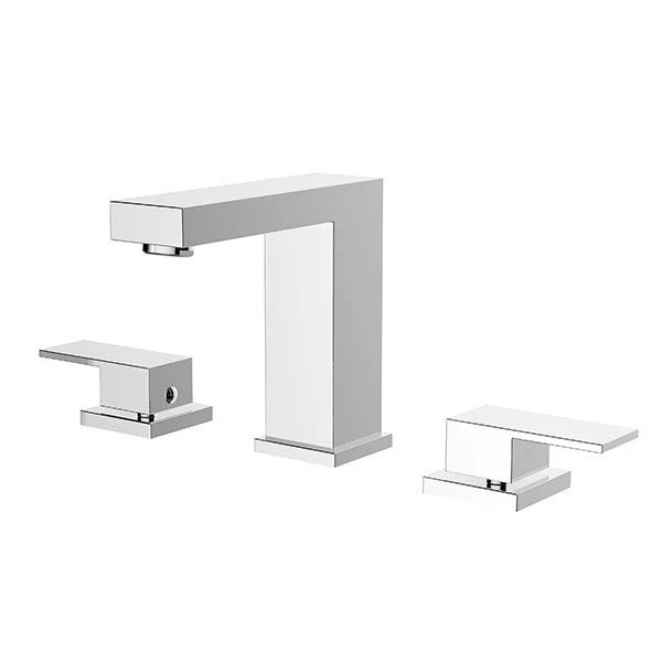 Dakota Sinks DSF-34B8W00 Kennedy 5 3/8 Inch Deck Mount Widespread Bathroom Faucet with Pop-Up Drain - Rcy 3d