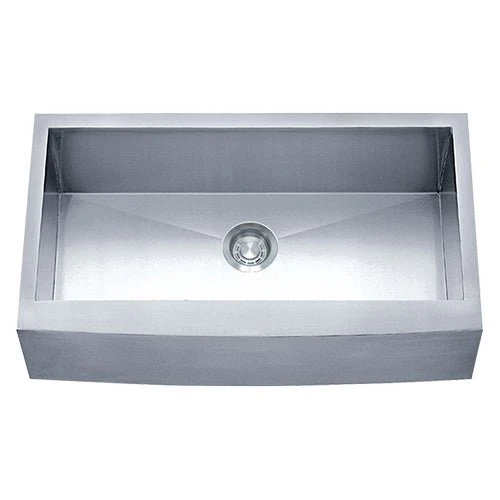 Dakota Sinks DSZ-A3020 Signature Z-Series 30 Inch Zero Radius Single Bowl Apron Front Stainless Steel Kitchen Sink with Bottom Grid - Rcy 3d