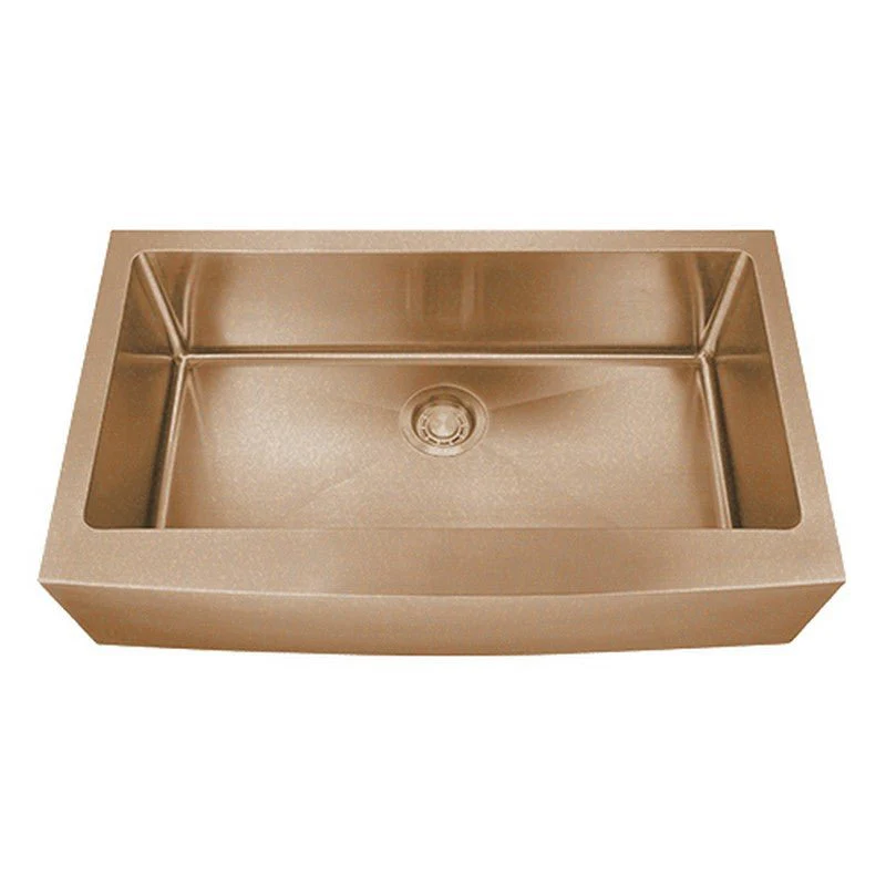 Dakota Sinks DSM-A3620 Signature M-Series 36 Inch Micro Radius Single Bowl Apron Front Kitchen Sink with Bottom Grid - Rcy 3d