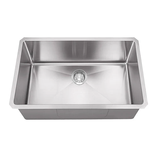 18g Micro Radius 30×18 Single Bowl Undermount Stainless Steel Kitchen Sink - Rcy 3d
