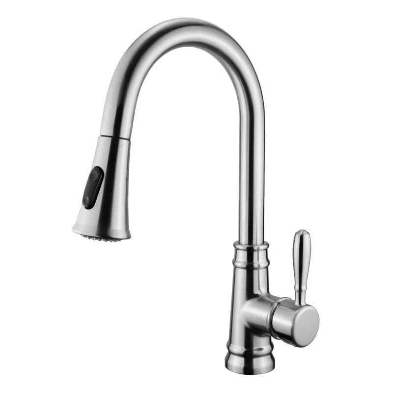 Dakota Sinks DSF-16KPO03 Signature 15 3/4 Inch Single Hole Pull-Down Pre-Rinse Kitchen Faucet - Rcy 3d