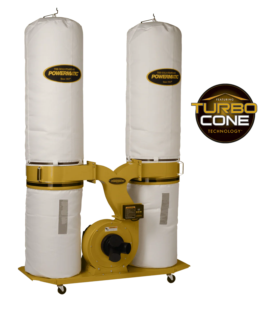 PM1900TX-BK3 Dust Collector, 3HP 3PH 230/460V, 30-Micron Bag Filter Kit - Rcy 3d