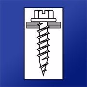 DAGGERZ NEEDLE POINT SCREWS - SLOTTED HEX WASHER HEAD (Zinc) - 5/16