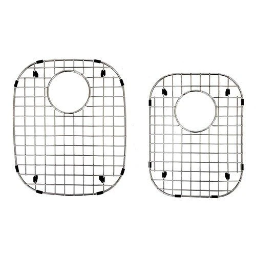 Dakota Sinks DSR-BG6040 Signature R Series 11 3/4 Inch 60/40 Bottom Grid Set - Brushed Nickel - Rcy 3d
