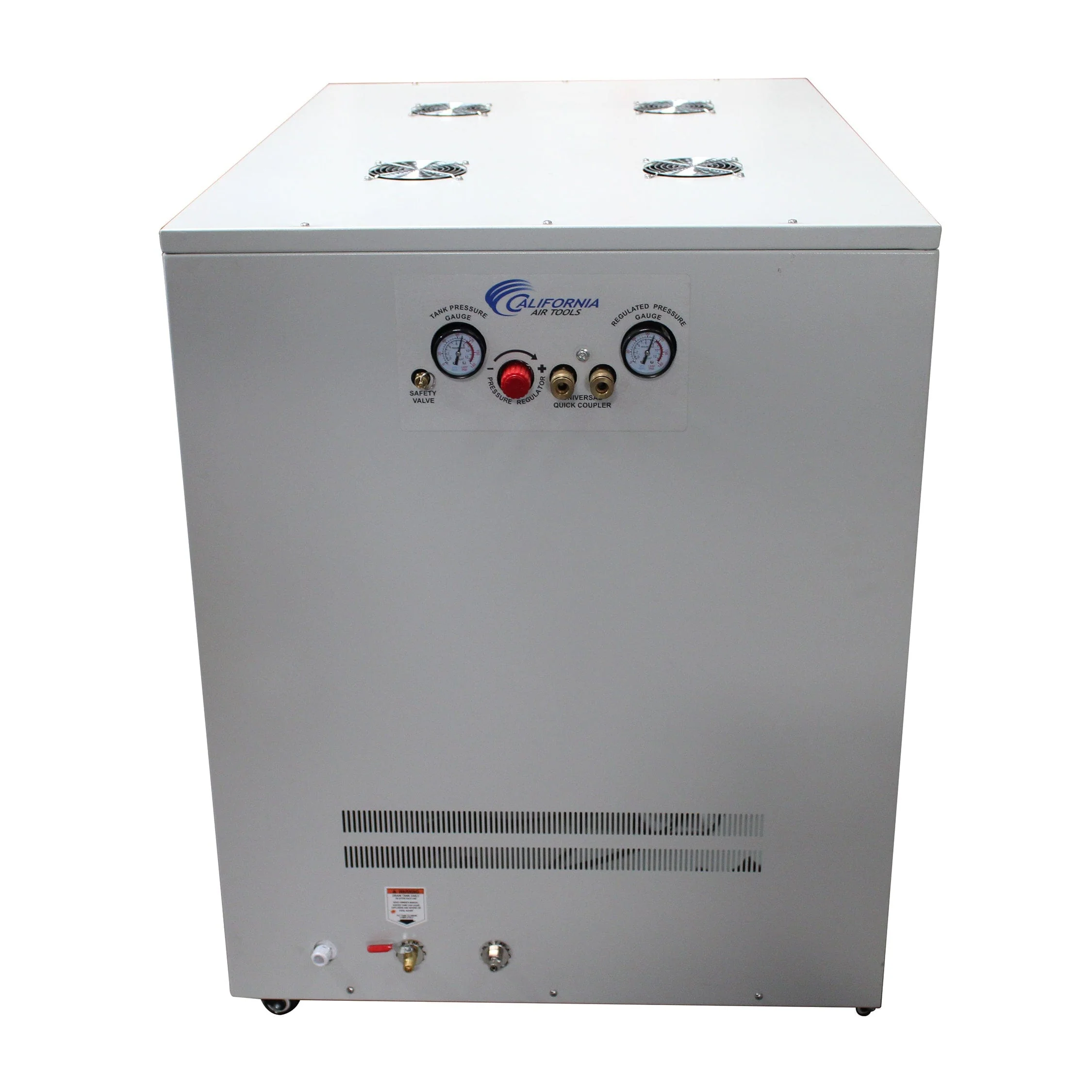 4HP 20 Gallon Oil-Free Compressor with Air Drying System and Auto Drain Valve in Soundproof Cabinet - Rcy 3d