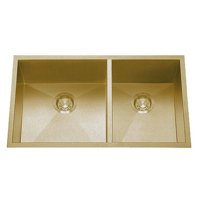 Dakota Sinks DSZ-6040 Signature Z-Series 32 Inch Zero Radius 60/40 Double Bowl Undermount Stainless Steel Kitchen Sink with Bottom Grid - Rcy 3d