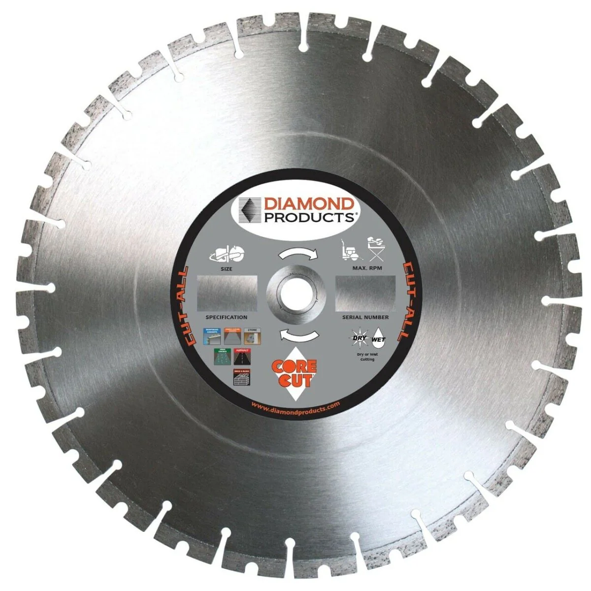 Cut-ALL Multi-Purpose High Speed Specialty Diamond Blades - Rcy 3d