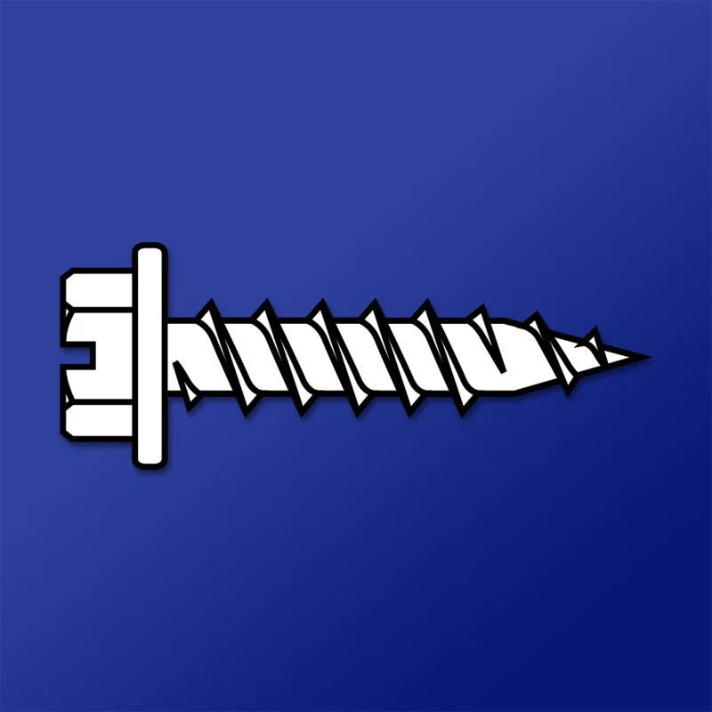 DAGGERZ NEEDLE POINT SCREWS - SLOTTED HEX WASHER HEAD (Zinc) - Rcy 3d