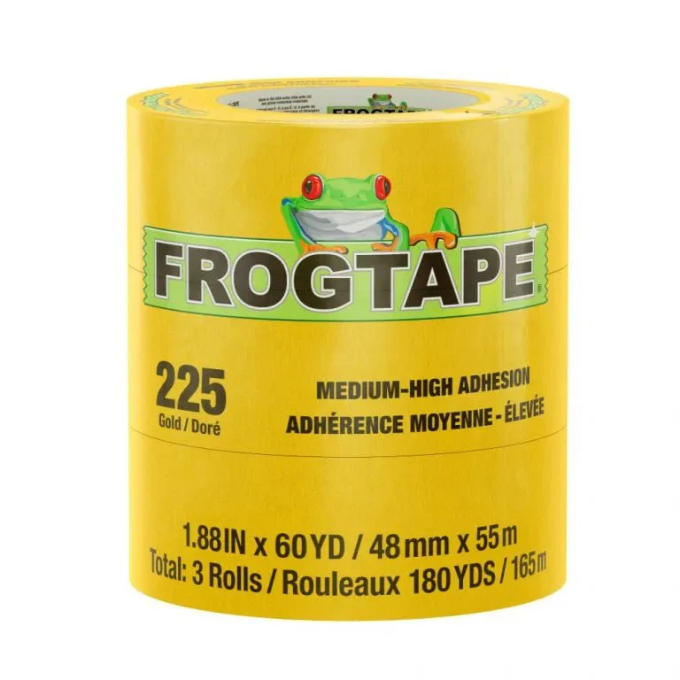 FrogTape® 225 Gold Performance Grade Moderate Temperature, Medium-High Adhesion Masking Tape - Rcy 3d