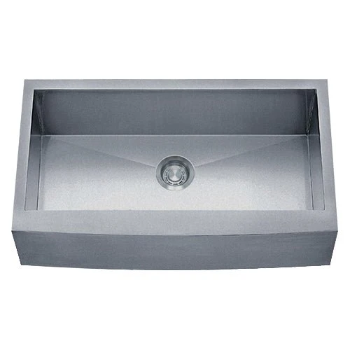 Dakota Sinks DSZ-A3620 Signature Z-Series 36 Inch Zero Radius Single Bowl Apron Front Stainless Steel Kitchen Sink with Bottom Grid - Rcy 3d